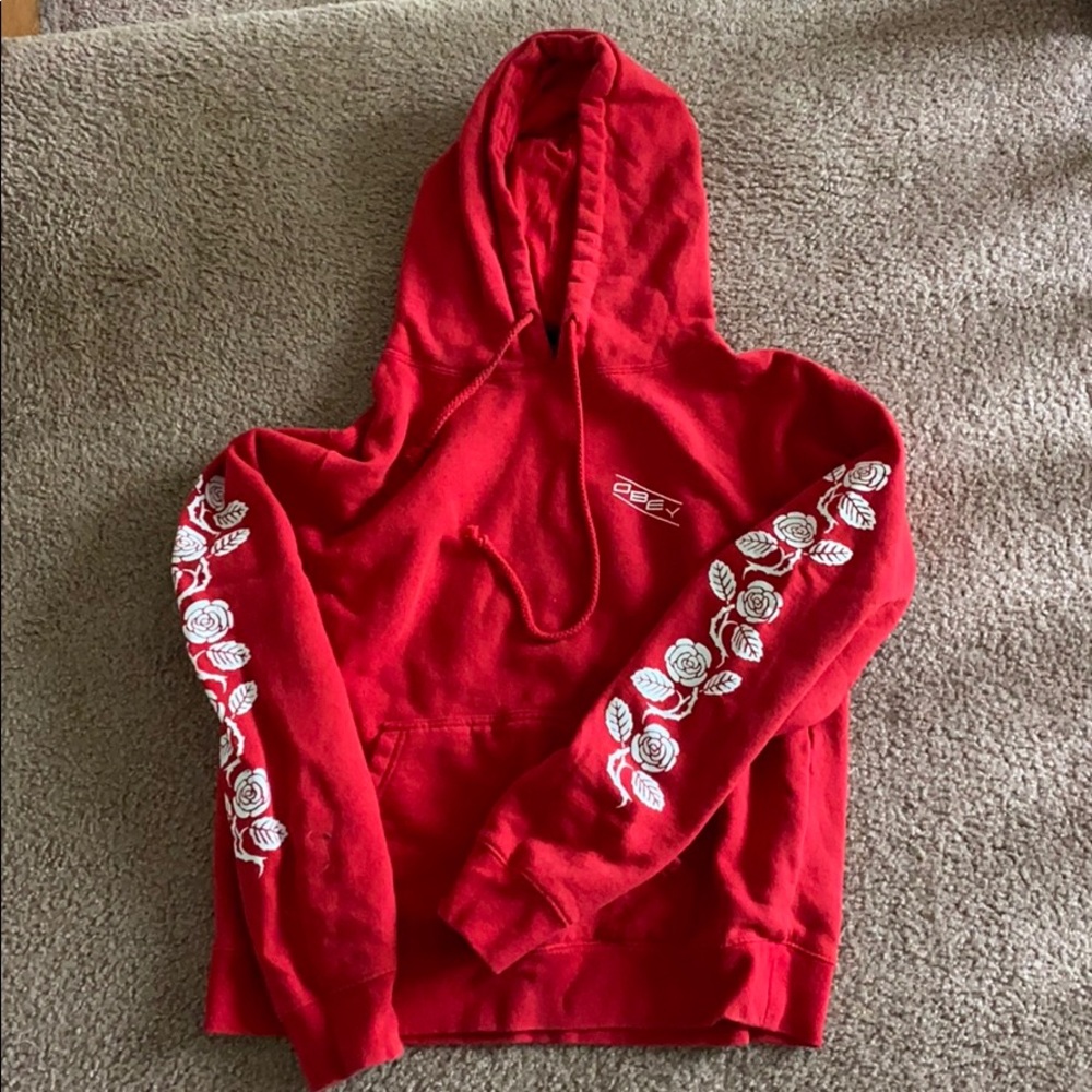 Red obey sweatshirt
